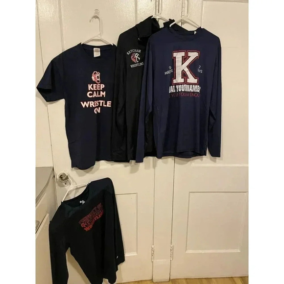Men's Size Small/Medium Ketcham Wrestling Shirts (4) - Picture 1 of 10